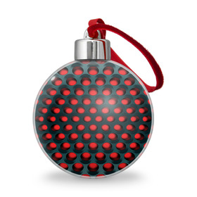 Ёлочный шар с принтом Раскалённый красный 3Д в Курске, Пластик | Диаметр: 77 мм | горошек | железо | жесть | излучение | иллюзия | круги | лампочки | металл | оболочка | объём | сияние | соты | сталь | фонари | шарики | шары
