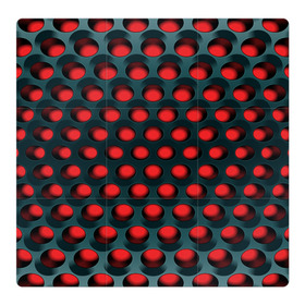 Магнитный плакат 3Х3 с принтом Раскалённый красный 3Д в Курске, Полимерный материал с магнитным слоем | 9 деталей размером 9*9 см | горошек | железо | жесть | излучение | иллюзия | круги | лампочки | металл | оболочка | объём | сияние | соты | сталь | фонари | шарики | шары