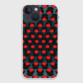 Чехол для iPhone 13 mini с принтом Раскалённый красный 3Д в Курске,  |  | горошек | железо | жесть | излучение | иллюзия | круги | лампочки | металл | оболочка | объём | сияние | соты | сталь | фонари | шарики | шары