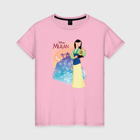 Женская футболка хлопок с принтом Fa Mulan в Курске, 100% хлопок | прямой крой, круглый вырез горловины, длина до линии бедер, слегка спущенное плечо | fa mulan | mulan | vdosadir | бэрри кук | дисней | мулан | тони бэнкрофт | фа мулан