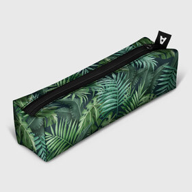 Пенал 3D с принтом Тропики в Курске, 100% полиэстер | плотная ткань, застежка на молнии | summer | банановая | банановые | джунгли | зелень | краски | летняя | лето | листики | листы | листья | надпись | настроение | отдых | отпуск | пальма | пальмовые | пальмы | папоротник | пляжная | позитив