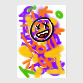 Магнитный плакат 2Х3 с принтом Граффити смайлик в Курске, Полимерный материал с магнитным слоем | 6 деталей размером 9*9 см | Тематика изображения на принте: emoji | граффити | краска | разноцветная | смайл | смайлик | улыбка | урбан | эмоции | яркая