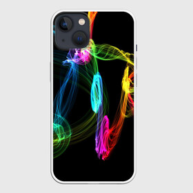 Чехол для iPhone 13 с принтом НЕОНОВЫЙ ДЫМ в Курске,  |  | abstract | abstraction | color | fractal | geometry | paitnt | polygon | polygonal | psy | абстракция | геометрия | краски | неоновые | полигоны | психоделика | фрактал