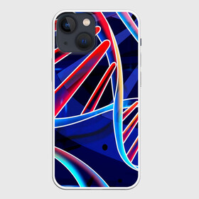 Чехол для iPhone 13 mini с принтом ДНК в Курске,  |  | Тематика изображения на принте: abstract | abstraction | geometry | psy | абстракция | геометрия | днк | краски | молекулы | неоновые | психоделика