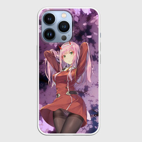 Чехол для iPhone 13 Pro с принтом Darling art flowers в Курске,  |  | Тематика изображения на принте: 02 | anime | darling | darling in the franxx | franx | franxx | zero 02 two | zero two | zero02two | аниме | во франксе | дарлинг во франксе | зеро ту | любимый во франксе | манга | милый | франкс | франксе