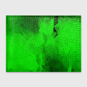Обложка для студенческого билета с принтом GREEN в Курске, натуральная кожа | Размер: 11*8 см; Печать на всей внешней стороне | Тематика изображения на принте: abstract | abstraction | color | fractal | geometry | paitnt | polygon | polygonal | psy | абстракция | геометрия | краски | неоновые | полигоны | психоделика | фрактал
