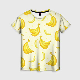Женская футболка 3D с принтом Банана в Курске, 100% полиэфир ( синтетическое хлопкоподобное полотно) | прямой крой, круглый вырез горловины, длина до линии бедер | pattern | textures | tnt | абстракция | бананабум | бананы | ветки | взрыв | геометрия | градиент | дождь | заливка | обезьяна | паттерны | пиксели | пикси | продукты | текстура | текстуры | тнт | фигуры | фон