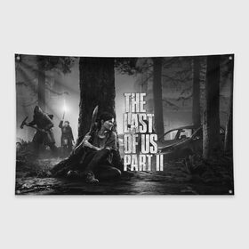 Флаг-баннер с принтом THE LAST OF US 2 в Курске, 100% полиэстер | размер 67 х 109 см, плотность ткани — 95 г/м2; по краям флага есть четыре люверса для крепления | cicadas | fireflies | naughty dog | the last of us | the last of us part 2 | tlou | tlou2 | джоэл | последние из нас | цикады | элли