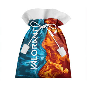 Подарочный 3D мешок с принтом Valorant Огонь и вода в Курске, 100% полиэстер | Размер: 29*39 см | brimstone | coba | csgo | cypher | jett | phoenix | riot games | sage | valorant | viper | валарант | валорант | кс