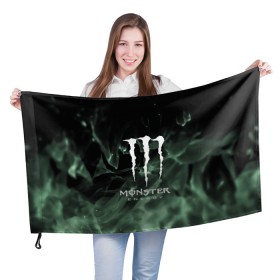 Флаг 3D с принтом MONSTER ENERGY в Курске, 100% полиэстер | плотность ткани — 95 г/м2, размер — 67 х 109 см. Принт наносится с одной стороны | adrenalin | energy monster | monster | monster energy | monstr | sport | адреналин | монстер | монстр | напиток | спорт | энергетик