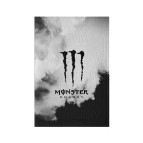 Обложка для паспорта матовая кожа с принтом MONSTER ENERGY в Курске, натуральная матовая кожа | размер 19,3 х 13,7 см; прозрачные пластиковые крепления | adrenalin | energy monster | monster | monster energy | monstr | sport | адреналин | монстер | монстр | напиток | спорт | энергетик