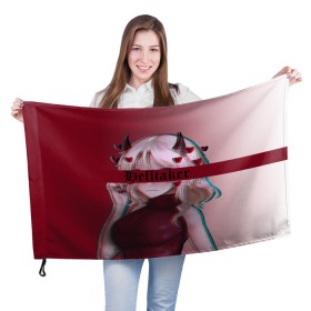 Флаг 3D с принтом Helltaker в Курске, 100% полиэстер | плотность ткани — 95 г/м2, размер — 67 х 109 см. Принт наносится с одной стороны | 