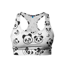 Женский спортивный топ 3D с принтом Панды в Курске, 82% полиэстер, 18% спандекс Ткань безопасна для здоровья, позволяет коже дышать, не мнется и не растягивается |  | арт | животное | животные | зверь | картинка | коала | медведь | мишка | настроение | пальма | панда | панды | рисунок | текстура