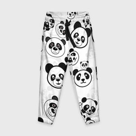 Детские брюки 3D с принтом Панды в Курске, 100% полиэстер | манжеты по низу, эластичный пояс регулируется шнурком, по бокам два кармана без застежек, внутренняя часть кармана из мелкой сетки | арт | животное | животные | зверь | картинка | коала | медведь | мишка | настроение | пальма | панда | панды | рисунок | текстура