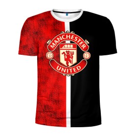 Мужская футболка 3D спортивная с принтом Манчестер Юнайтед 3D в Курске, 100% полиэстер с улучшенными характеристиками | приталенный силуэт, круглая горловина, широкие плечи, сужается к линии бедра | manchester | manunited | mufc | англия | апл | манчестер юнайтед.