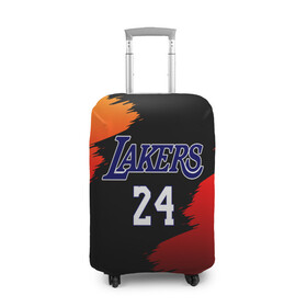 Чехол для чемодана 3D с принтом Los Angeles Lakers / Kobe Brya в Курске, 86% полиэфир, 14% спандекс | двустороннее нанесение принта, прорези для ручек и колес | 24 | kobe | kobe bean bryant | lakers | los angeles | американский баскетболист | баскетбол | баскетболист | коби | коби бин брайант | лейкерс | лос анджелес | нью йорк