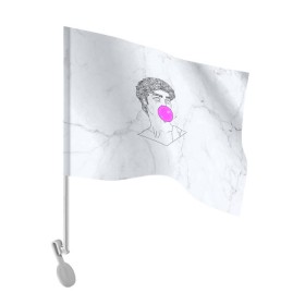 Флаг для автомобиля с принтом Bubble gum в Курске, 100% полиэстер | Размер: 30*21 см | bubble gum | скульптура | статуя