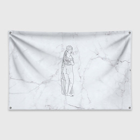 Флаг-баннер с принтом Афродита в Курске, 100% полиэстер | размер 67 х 109 см, плотность ткани — 95 г/м2; по краям флага есть четыре люверса для крепления | афродита | скульптура | статуя