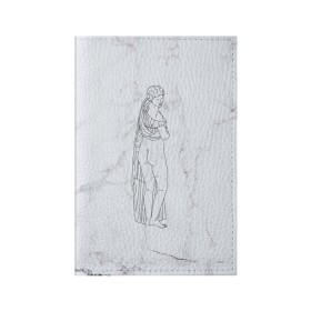 Обложка для паспорта матовая кожа с принтом Афродита в Курске, натуральная матовая кожа | размер 19,3 х 13,7 см; прозрачные пластиковые крепления | афродита | скульптура | статуя
