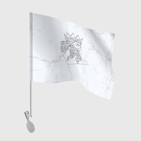 Флаг для автомобиля с принтом Нептун в Курске, 100% полиэстер | Размер: 30*21 см | скульптура | статуя