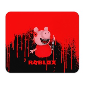 Коврик для мышки прямоугольный с принтом Roblox piggy/Свинка Пигги. в Курске, натуральный каучук | размер 230 х 185 мм; запечатка лицевой стороны | game | gamer | logo | minecraft | piggi | roblox | simulator | игра | конструктор | лого | пигги | свинья | симулятор | строительство | фигура