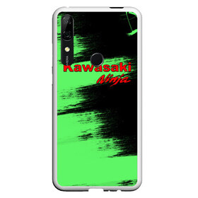 Чехол для Honor P Smart Z с принтом Kawasaki в Курске, Силикон | Область печати: задняя сторона чехла, без боковых панелей | Тематика изображения на принте: kawasaki | moto | ninja | брызги | дорога | кавасаки | краска | мотоцикл | надпись | неон | ниндзя | паутина | скорость | текстура