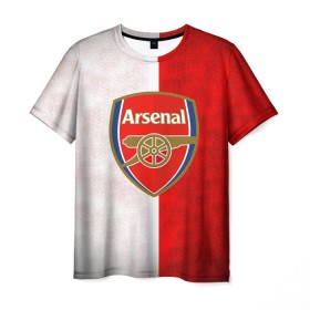 Мужская футболка 3D с принтом FC Arsenal 3D в Курске, 100% полиэфир | прямой крой, круглый вырез горловины, длина до линии бедер | arsenal | англия | апл | арсенал | гуннеры.