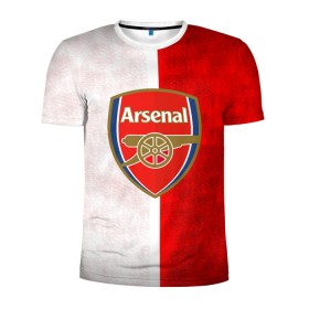 Мужская футболка 3D спортивная с принтом FC Arsenal 3D в Курске, 100% полиэстер с улучшенными характеристиками | приталенный силуэт, круглая горловина, широкие плечи, сужается к линии бедра | arsenal | англия | апл | арсенал | гуннеры.