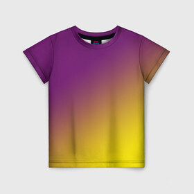 Детская футболка 3D с принтом ГРАДИЕНТ в Курске, 100% гипоаллергенный полиэфир | прямой крой, круглый вырез горловины, длина до линии бедер, чуть спущенное плечо, ткань немного тянется | gradient | summer | textures | tie dye | абстракт | градиент | желтая | лето | переход | радуга | тай дай | текстура | текстуры | фиолетовая | хиппи | цвета