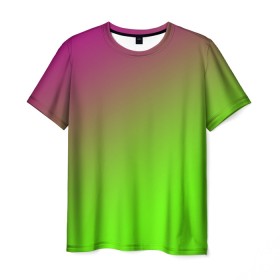 Мужская футболка 3D с принтом Кислотная в Курске, 100% полиэфир | прямой крой, круглый вырез горловины, длина до линии бедер | Тематика изображения на принте: gradient | summer | textures | tie dye | абстракт | градиент | лето | переход | радуга | тай дай | текстура | текстуры | хиппи | цвета