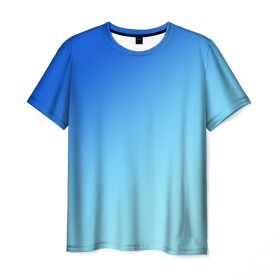 Мужская футболка 3D с принтом blue в Курске, 100% полиэфир | прямой крой, круглый вырез горловины, длина до линии бедер | gradient | summer | textures | tie dye | абстракт | градиент | лето | море | небо | переход | радуга | синяя | тай дай | текстура | текстуры | хиппи | цвета