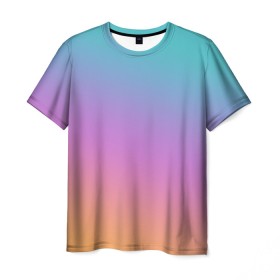 Мужская футболка 3D с принтом градиент в Курске, 100% полиэфир | прямой крой, круглый вырез горловины, длина до линии бедер | gradient | summer | textures | tie dye | абстракт | градиент | лето | переход | радуга | тай дай | текстура | текстуры | хиппи | цвета