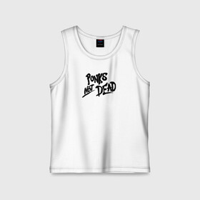 Детская майка хлопок с принтом Punks not dead в Курске,  |  | minimalism | punk | punks not dead | rock | white | анархия | минимализм | панк | панки | панки живы | рок