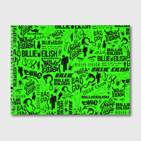 Альбом для рисования с принтом BILLIE EILISH БИЛЛИ АЙЛИШ LOGOBOMBING в Курске, 100% бумага
 | матовая бумага, плотность 200 мг. | be | billie | billie eilish | blohsh | ghoul | logobombing | билли | билли айлиш | биляш | логобомбинг