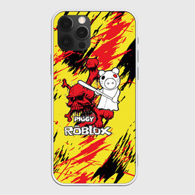 Чехол для iPhone 12 Pro с принтом Свинка Пигги из Roblox в Курске, силикон | область печати: задняя сторона чехла, без боковых панелей | pig | piggi | roblox | svinka | игра | пигги