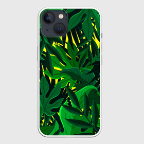 Чехол для iPhone 13 с принтом В джунглях в Курске,  |  | nature | summer | азия | бали | бамбук | деревья | джунгли | жара | зелень | кусты | лес | летний | лето | листья | море | острова | отдых | отпуск | пальмы | папоротник | пляж | природа | растения | солнце