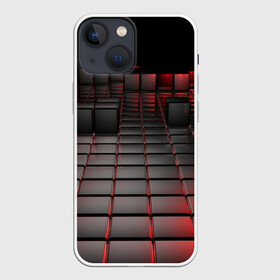 Чехол для iPhone 13 mini с принтом КАРБОНОВЫЕ ПЛИТЫ в Курске,  |  | abstract | abstraction | geometry | line | pattern | psy | абстрактный | абстракция | геометрия | кубики | линии | неоновый | психоделика | текстура