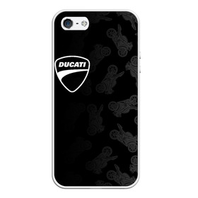 Чехол для iPhone 5/5S матовый с принтом DUCATI [1] в Курске, Силикон | Область печати: задняя сторона чехла, без боковых панелей | ducati | moto | дукати | мото | мотоцикл