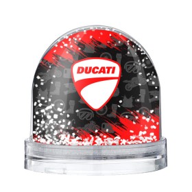 Снежный шар с принтом DUCATI [2] в Курске, Пластик | Изображение внутри шара печатается на глянцевой фотобумаге с двух сторон | ducati | moto | дукати | мото | мотоцикл