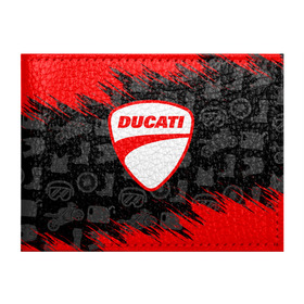 Обложка для студенческого билета с принтом DUCATI [2] в Курске, натуральная кожа | Размер: 11*8 см; Печать на всей внешней стороне | ducati | moto | дукати | мото | мотоцикл