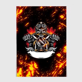 Постер с принтом Fire Biker (Z) в Курске, 100% бумага
 | бумага, плотность 150 мг. Матовая, но за счет высокого коэффициента гладкости имеет небольшой блеск и дает на свету блики, но в отличии от глянцевой бумаги не покрыта лаком | 2020 | auto | bike | fire biker | moto | motorcycle | sport | авто | автомобиль | автомобильные | байк | бренд | марка | машины | мото | мотоциклы | огненный байкер | спорт