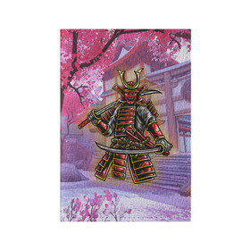 Обложка для паспорта матовая кожа с принтом Самурай (Z) в Курске, натуральная матовая кожа | размер 19,3 х 13,7 см; прозрачные пластиковые крепления | samurai | буке | воин | вояк | мононофу | мститель | мушя | ниндзя | сабурай | самурай | слуга | солдат | цувамоно