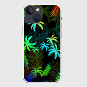 Чехол для iPhone 13 mini с принтом ПАЛЬМЫ   ТРОПИКИ в Курске,  |  | flowers | hotline miami | neon | new retro wave | outrun | outrun electro | palmen | rainbow | retro | retrowave | summer | synth | synthwave | tropical | лето | неон | пальмы | радуга | растения | ретро | тропики | хотлайн майами | цветы