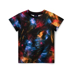Детская футболка 3D с принтом КОСМИЧЕСКИЕ ВОЛНЫ в Курске, 100% гипоаллергенный полиэфир | прямой крой, круглый вырез горловины, длина до линии бедер, чуть спущенное плечо, ткань немного тянется | Тематика изображения на принте: colors | galaxy | paints | space | star
nebula | texture | абстракция | брызги | вселенная | галактика | звезда | звезды | космический | краски | планеты | текстуры