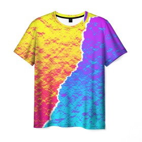 Мужская футболка 3D с принтом Цветные переливы в Курске, 100% полиэфир | прямой крой, круглый вырез горловины, длина до линии бедер | Тематика изображения на принте: абстрактный | блестящие | волны | геометрия | градиент | краски | летний | лето | море | небо | неоновые | облака | океан | перламутр | поп | радуга | радужный | разноцветные | река | ретро | русалка