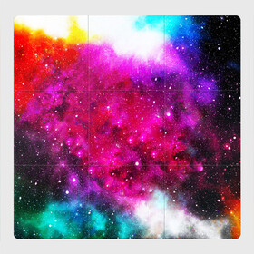 Магнитный плакат 3Х3 с принтом Туманность в Курске, Полимерный материал с магнитным слоем | 9 деталей размером 9*9 см | Тематика изображения на принте: space | stars | абстракция | бесконечный | блестящий | вселенная | галактика | дым | звездная | звезды | космический | космос | краски | лето | материя | небо | неоновый | нло | ночь | облака | планеты | радуга
