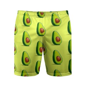 Мужские шорты спортивные с принтом Авокадо в Курске,  |  | авокадо | арт | в разрезе | вкусно | вкусный фрукт | желтый | зеленый | косточка | крупная косточка | разрез | рисунок | сладко | сочно | фрукт