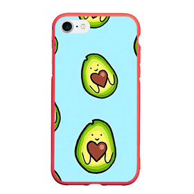 Чехол для iPhone 7/8 матовый с принтом Милое авокадо в Курске, Силикон | Область печати: задняя сторона чехла, без боковых панелей | авокадо | арт | вкусняшка | мило | милое | рисунок | сердечко | сердце | фрукт | шоколад