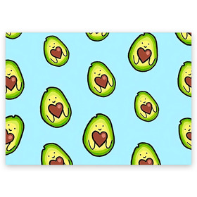 Поздравительная открытка с принтом Милое авокадо в Курске, 100% бумага | плотность бумаги 280 г/м2, матовая, на обратной стороне линовка и место для марки
 | Тематика изображения на принте: авокадо | арт | вкусняшка | мило | милое | рисунок | сердечко | сердце | фрукт | шоколад