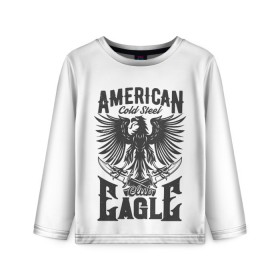 Детский лонгслив 3D с принтом Американский орел (Z) в Курске, 100% полиэстер | длинные рукава, круглый вырез горловины, полуприлегающий силуэт
 | aa | american | the united states of america | usa | аа | америка | американский орел | герб | орел | соединённые штаты америки | сша